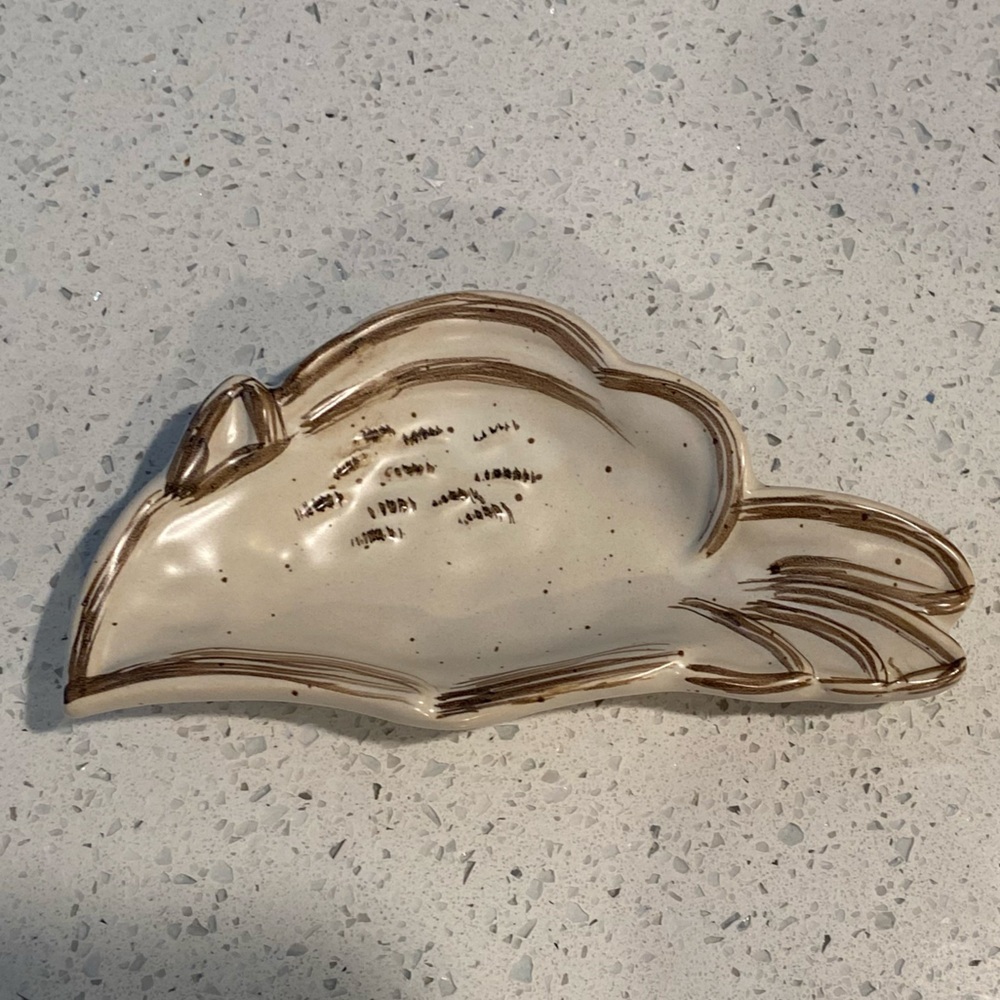 Handcrafted Ceramic Leaf Dish - Picture 5 of 5